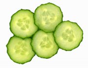 Five slices of cucumber — Stock Photo