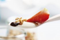 Joghurt mit Müsli und Erdbeere — Stockfoto