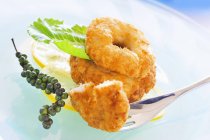 Breaded crabmeat on plate — Stock Photo