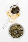 Tè alle foglie di mirtillo — Foto stock