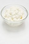 Cottage cheese in dish — Stock Photo