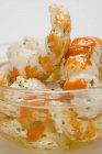 Crevettes surimi cuites à l'huile — Photo de stock