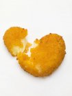 Deep-fried Camembert heart — Stock Photo