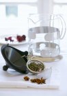 Tea infuser full of tea — Stock Photo