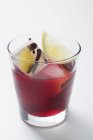 Red wine punch in glass — Stock Photo