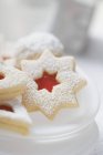 Печенье с вареньем на Рождество — стоковое фото