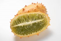 Halved juicy kivano melon — Stock Photo