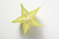 Top view of halved carambola — Stock Photo