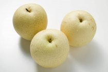 Tres peras Nashi - foto de stock