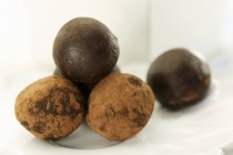 Heap of chocolate truffles — Stock Photo