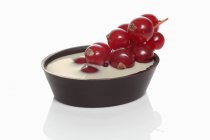 Chocolate redcurrant tart — Stock Photo