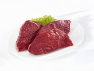 Raw Bison steaks — Stock Photo
