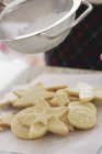 Biscuits with icing sugar — Stock Photo