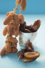Different types of dried dates — Stock Photo