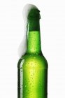 Bouteille verte de bière — Photo de stock