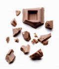 Stücke dunkler Schokolade — Stockfoto