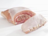 Raw stuffed breast of veal — Stock Photo