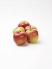 Five red apples — Stock Photo