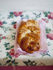 Bread plait with almonds — Stock Photo