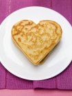 Herzförmige Pfannkuchen — Stockfoto