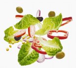 Различные ингредиенты салата — стоковое фото