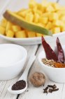 Ingredienti per chutney di mango — Foto stock