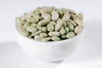 Flageolet beans in ceramic bowl — Stock Photo