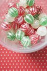 Assorted peppermints in bowl — Stock Photo