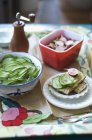 Sliced Pickled Cucumbers — Stock Photo