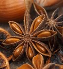 Star anise  and wallnuts — Stock Photo