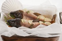 Deux saumons cerises japonais écorchés — Photo de stock