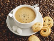 Tasse Kaffee mit Zucker — Stockfoto