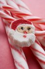 Father Christmas biscuit — Stock Photo