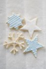 Christmas biscuits on white — Stock Photo