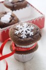 Muffins décorés pour Noël — Photo de stock