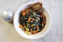 Black cabbage and stew — Stock Photo