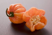 Orange Habanero chillies — Stock Photo
