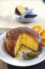 Semolina cake with orange syrup — Stock Photo
