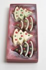 Schoko-Weihnachtsbäume in der Verpackung — Stockfoto