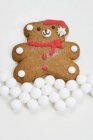 Christmas teddy bear — Stock Photo