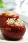 Tomatoes filled with rice — Stock Photo
