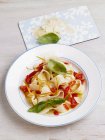 Tagliatelle pasta with chilli — Stock Photo