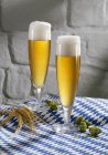 Glasses of cold pils — Stock Photo