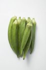 Fresh okra pods — Stock Photo