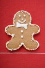 Gingerbread on red background — Stock Photo
