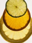 Lime, orange and grapefruit — Stock Photo