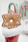 Gingerbread star e doces — Fotografia de Stock