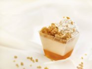 Vanilla panna cotta with caramel — Stock Photo