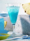 Cocktail  with Blue Curaao — Stock Photo