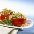 Tomatoes stuffed with bulgur — Stock Photo